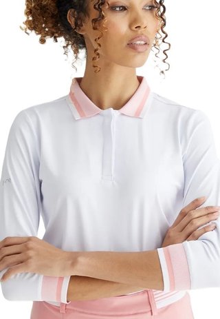 Ping Lindsey Damen Poloshirt, weiss/Zuckererbse