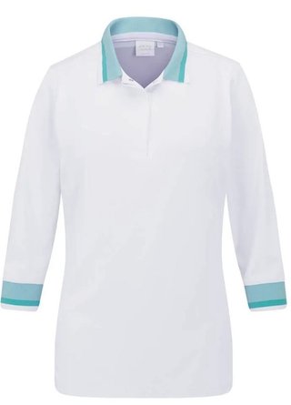 Ping Lindsey Damen Poloshirt, weiss/blau