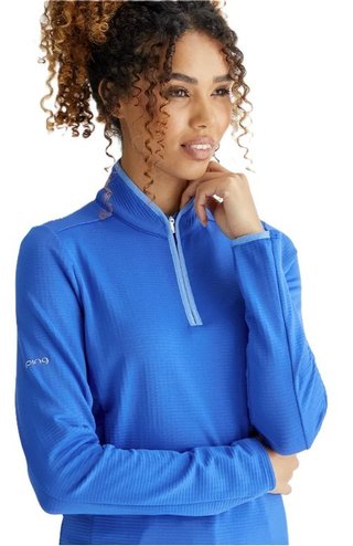 Ping Abigale Performance FleeceDamen Poloshirt, blau