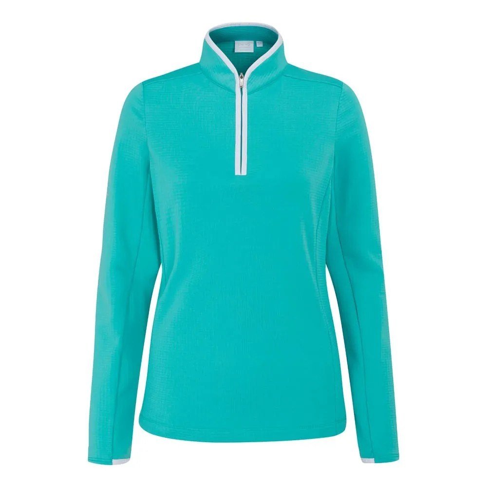 Ping Abigale Performance FleeceDamen Poloshirt, türkis