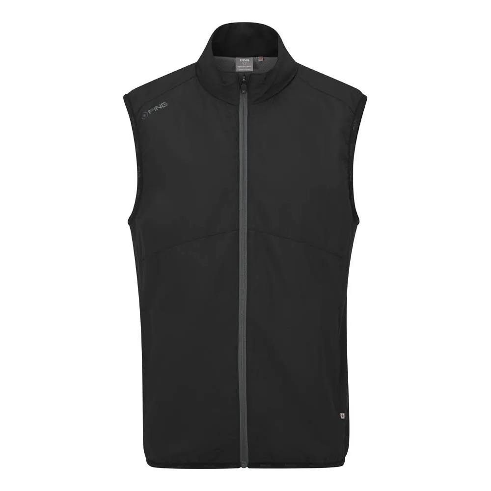 Ping Ashbourne Herren-Fleece-Weste, black asphalt