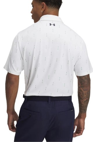 Under Armour T2G Printed Herren Poloshirt, weiss
