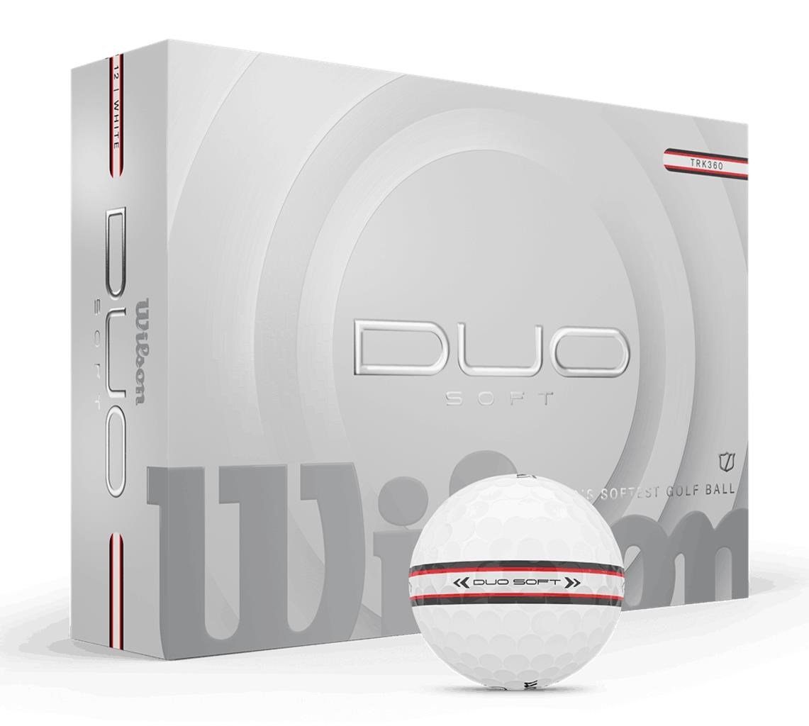 Wilson Duo Soft TRK 360 Golfbälle, weiss/rot