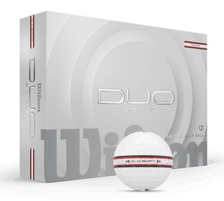 Wilson Duo Soft TRK 360 Golfbälle, weiss/rot