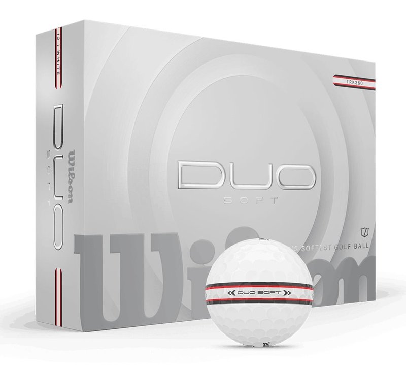 Wilson Duo Soft TRK 360 Golfbälle, weiss/rot