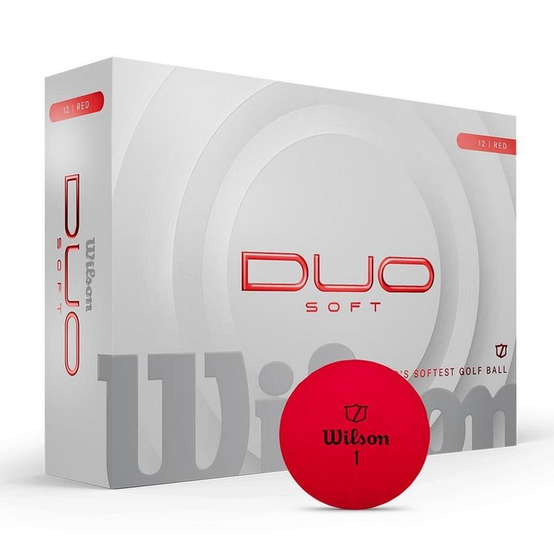 Wilson Duo Soft Golfbälle, rot