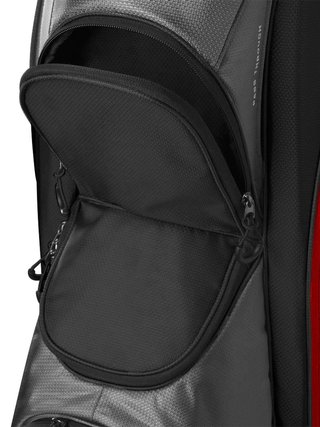 Wilson Feather Cartbag, schwarz/grau/rot