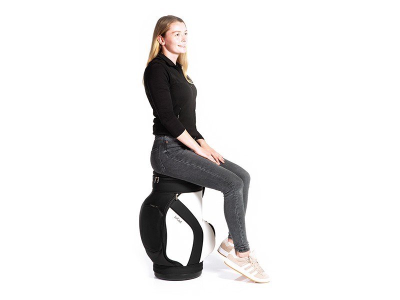 Jucad Stuhl mit Getränkekühler, schwarz/weiß