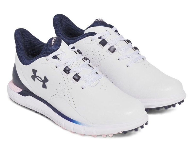 Under Armour Drive Fade SL Herren Golfschuhe, weiss/rosa/dunkelblau