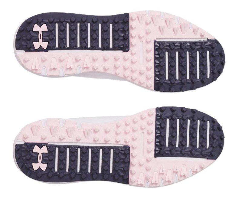 Under Armour Drive Fade SL Herren Golfschuhe, weiss/rosa/dunkelblau