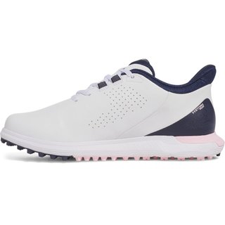 Under Armour Drive Fade SL Herren Golfschuhe, weiss/rosa/dunkelblau