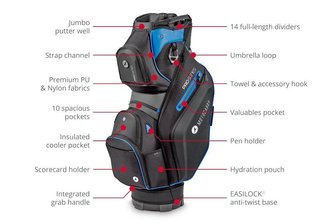 Motocaddy Pro-Series Cartbag, schwarz/limette