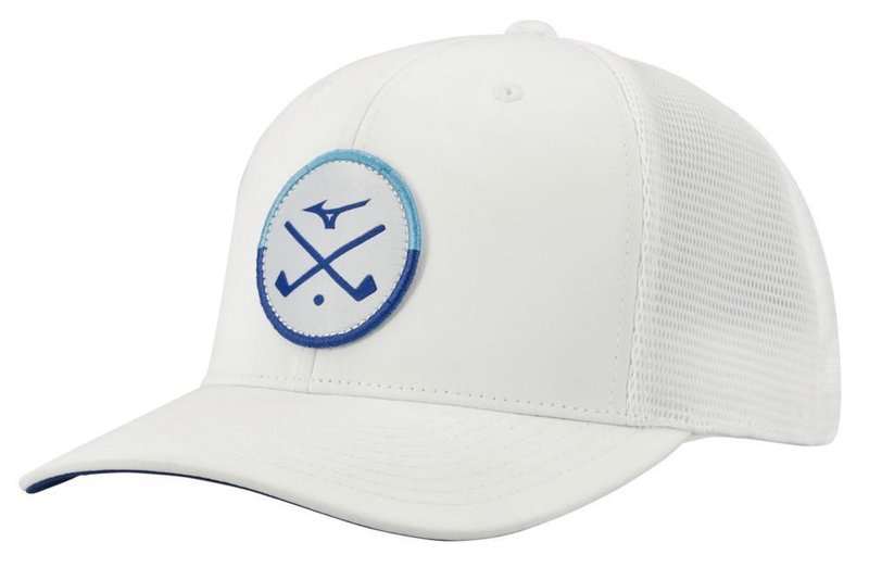 Mizuno Crossed Clubs Meshback Herren Cap, weiss