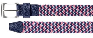 FootJoy Braided Herren Gürtel, dark denim/pink lemonade/skyway