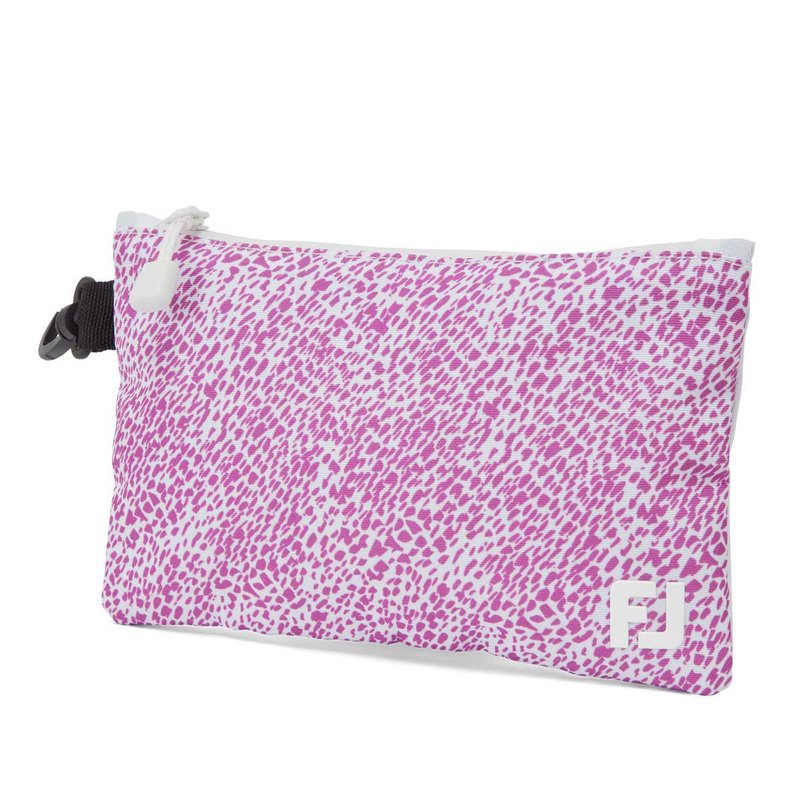 FootJoy Valuables Pouch, white/berry animal