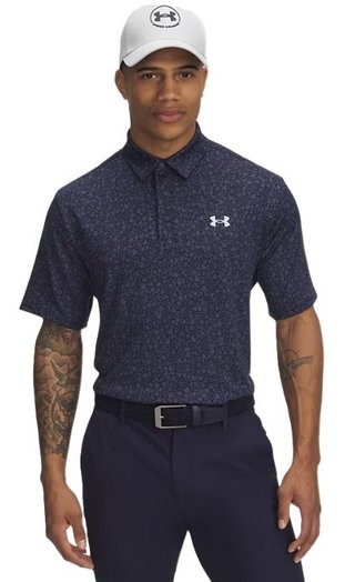 Under Armour Playoff 3.0 Printed Herren Poloshirt, dunkelblau