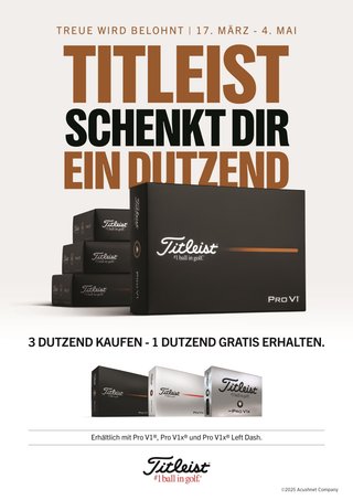 Titleist Pro V1 Loyalty: 3+1 Dutzend Gratis