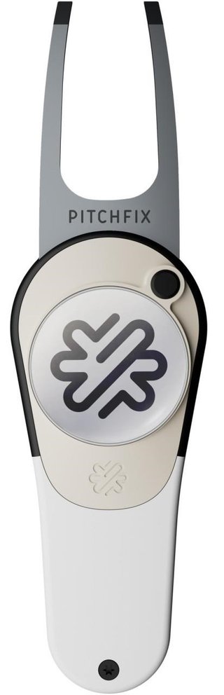 Pitchfix Icon Pitchgabel mit Ballmarker, Weiss