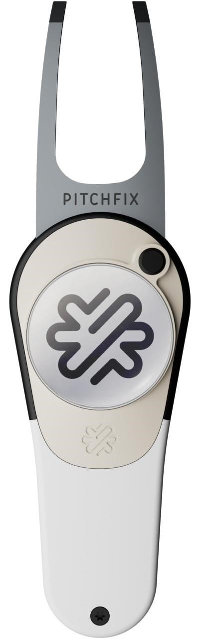 Pitchfix Icon Pitchgabel mit Ballmarker, Weiss