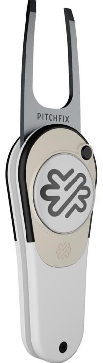 Pitchfix Icon Pitchgabel mit Ballmarker, Weiss