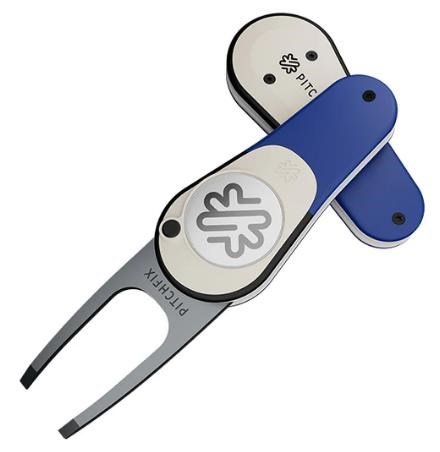 Pitchfix Icon Pitchgabel mit Ballmarker, Dunkelblau