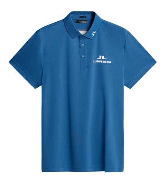 J.Lindeberg KV Tour Golf Herren Poloshirt, blau