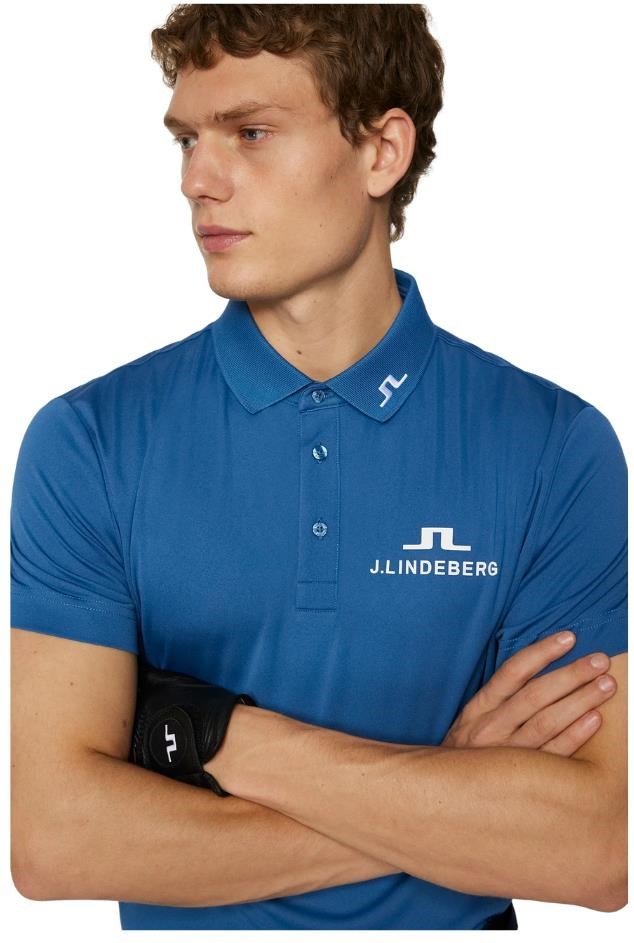 J.Lindeberg KV Tour Golf Herren Poloshirt, blau