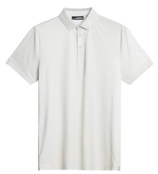 J.Lindeberg Tour Tech Print Herren Poloshirt, shadow bridge moonbeam