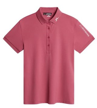 J.Lindeberg Tour Tech Damen Poloshirt, rose wine