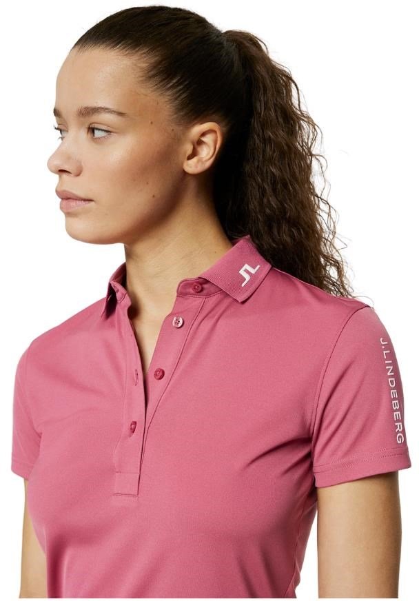 J.Lindeberg Tour Tech Damen Poloshirt, rose wine