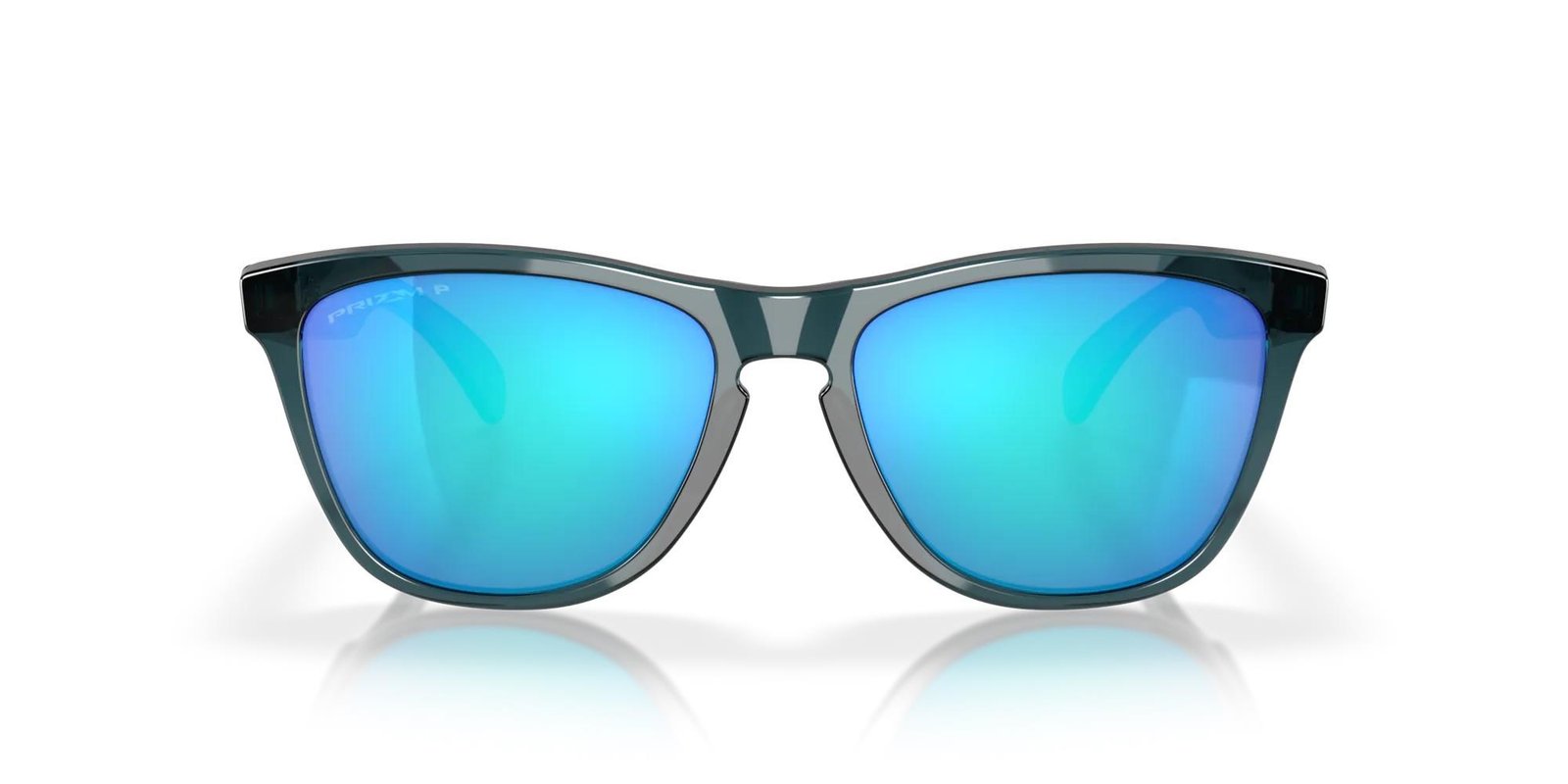 Oakley Frogskins Sonnenbrille, Prizm Sapphire Polarized Lenses/Crystal Black