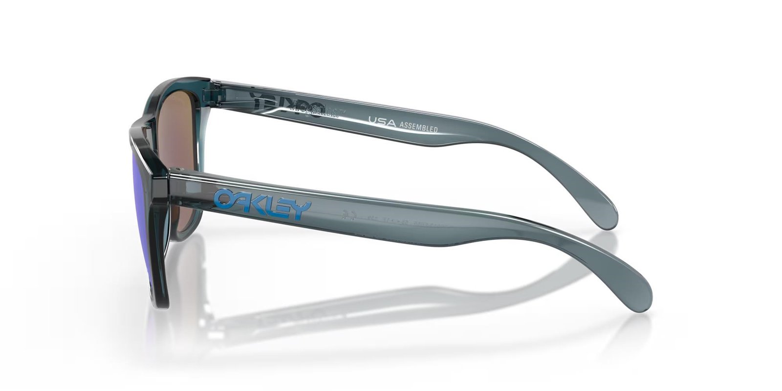 Oakley Frogskins Sonnenbrille, Prizm Sapphire Polarized Lenses/Crystal Black