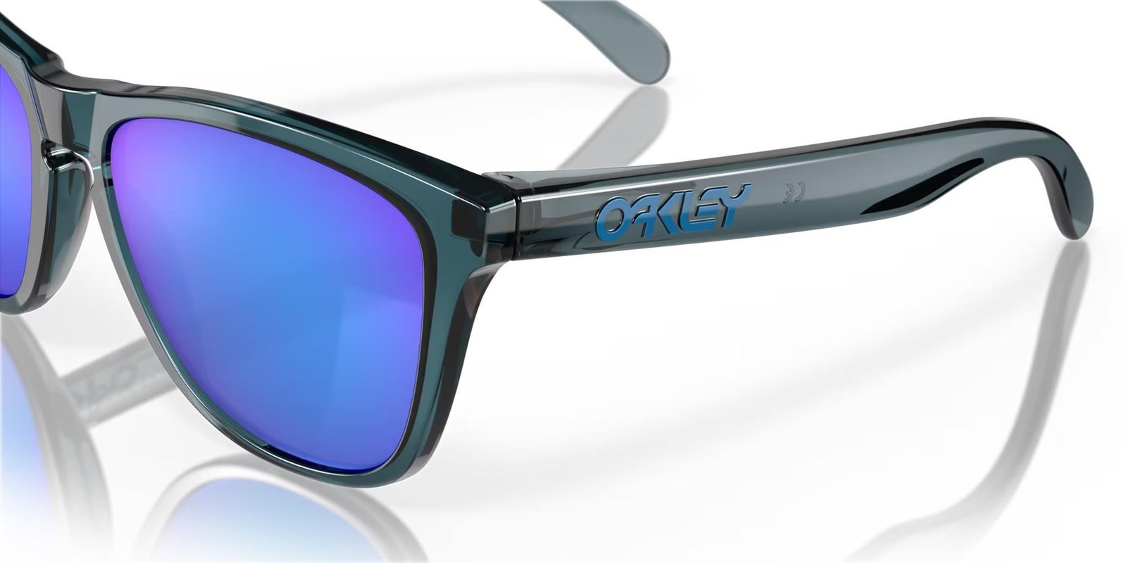 Oakley Frogskins Sonnenbrille, Prizm Sapphire Polarized Lenses/Crystal Black