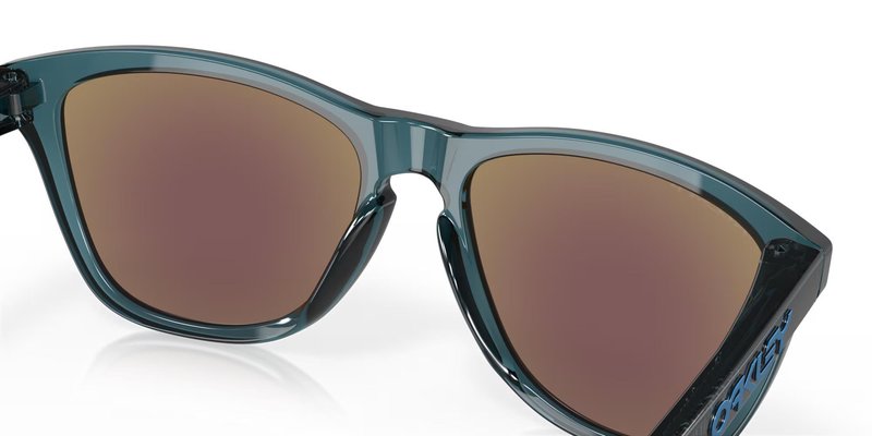 Oakley Frogskins Sonnenbrille, Prizm Sapphire Polarized Lenses/Crystal Black
