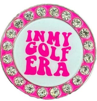 Magnetischer Golfmarker mit Kristallen - Golf Era Rosa
