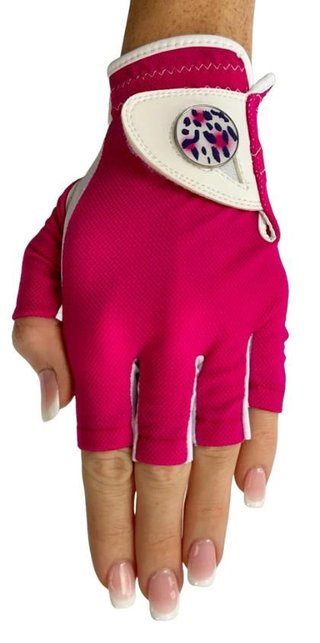 Best of Golf America Half Finger Damen Handschuh - rosa