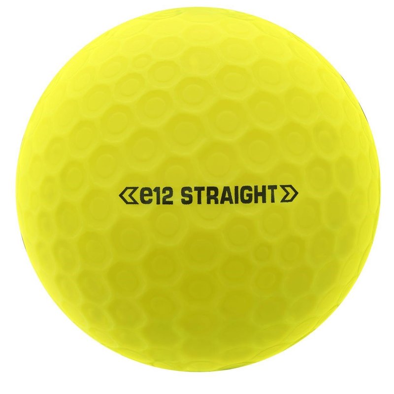 Bridgestone e12 Straight MindSet Golfbälle, gelb