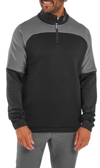 FootJoy ThermoSeries Jacquard Midlayer Herren Sweatshirt, schwarz/grau