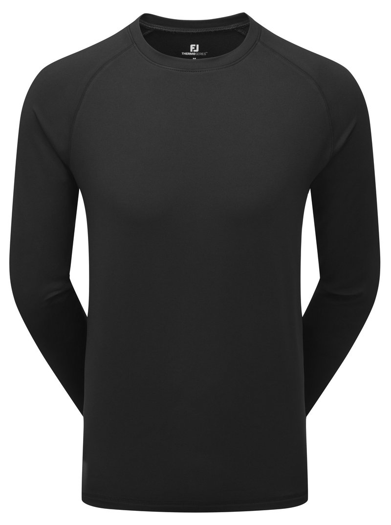 ThermoSeries Fleece Baselayer Herren Funktions-T-Shirt, schwarz
