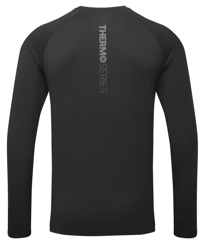 ThermoSeries Fleece Baselayer Herren Funktions-T-Shirt, schwarz