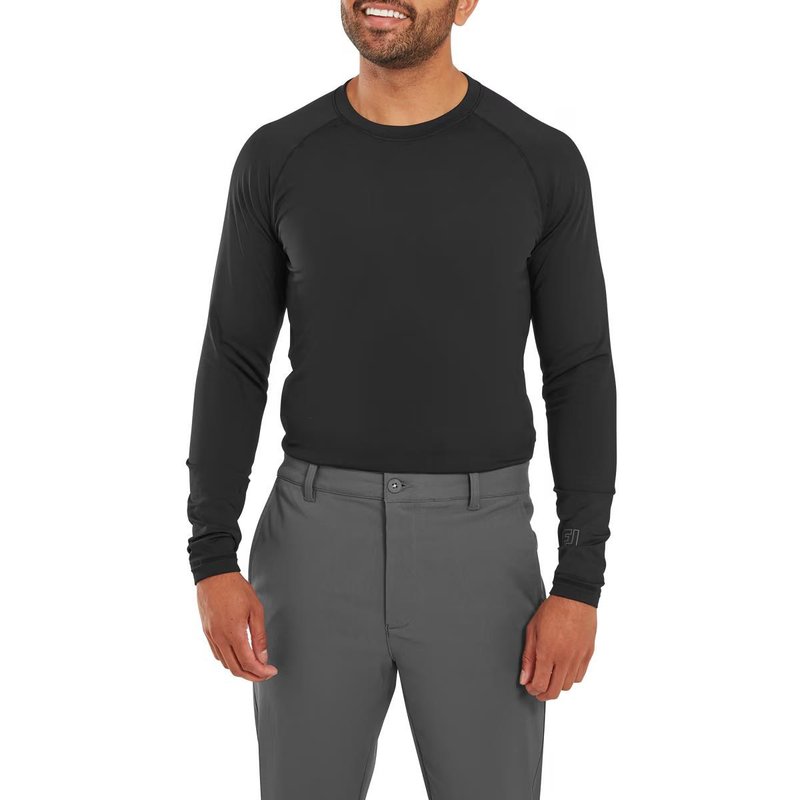 ThermoSeries Fleece Baselayer Herren Funktions-T-Shirt, schwarz