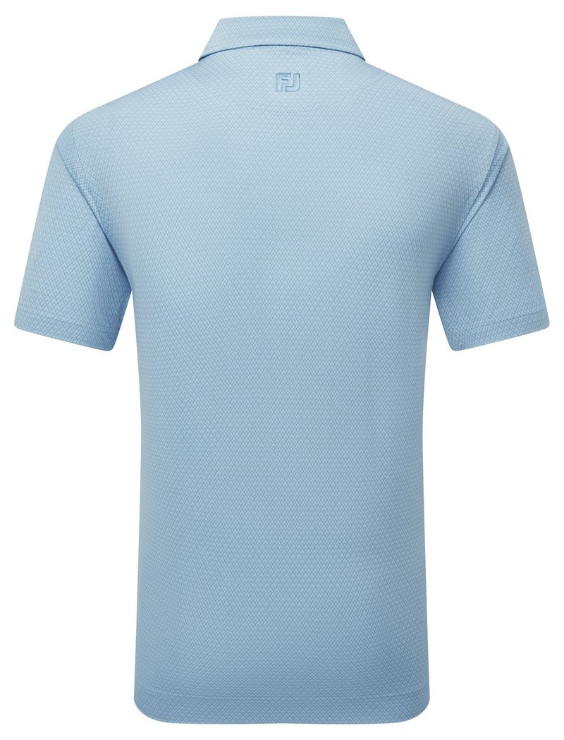 FootJoy Deco Diamond Print Herren Poloshirt, blau