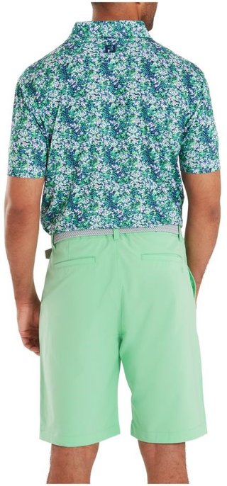 FootJoy Garden Print Lisle Herren Poloshirt, dunkelblau