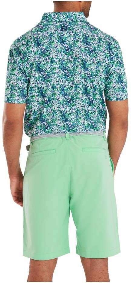 FootJoy Garden Print Lisle Herren Poloshirt, dunkelblau