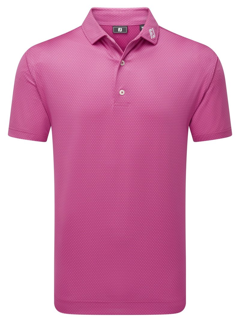 FootJoy ABACUS PRINT Herren Poloshirt, magenta