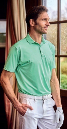 FootJoy ABACUS PRINT Herren Poloshirt, grün