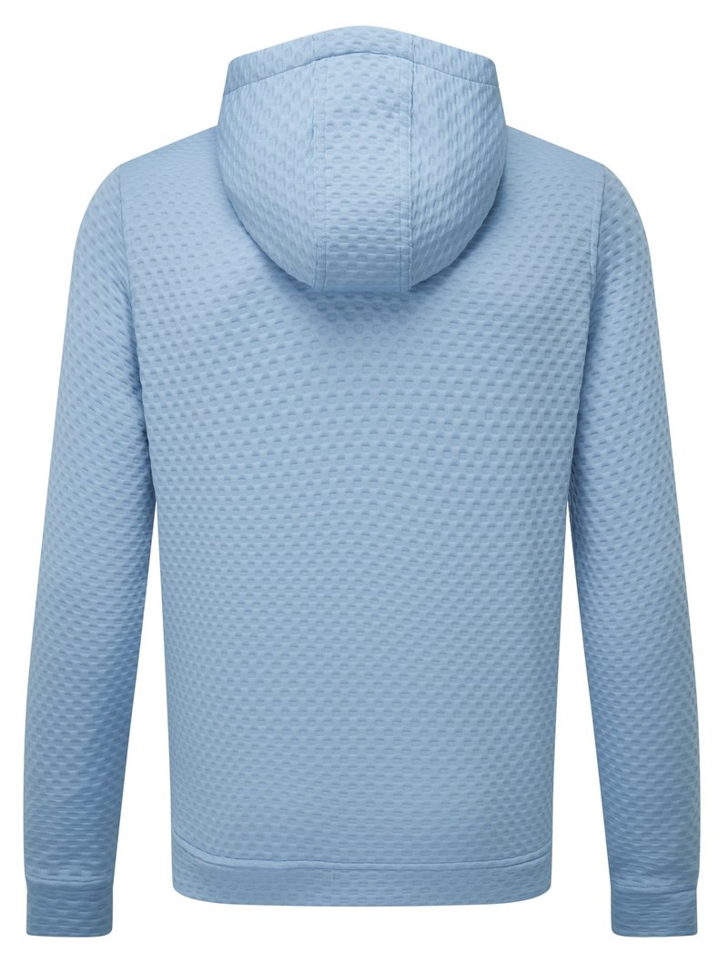 FootJoy Textured Knit Hoodie Herren Sweatshirt, blau