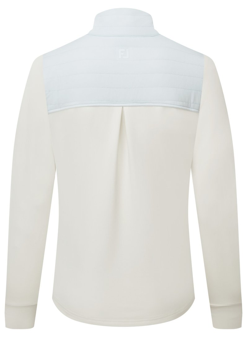 FootJoy ThermoSeries Hybrid Popover Damen Sweatshirt, off white/ice blue
