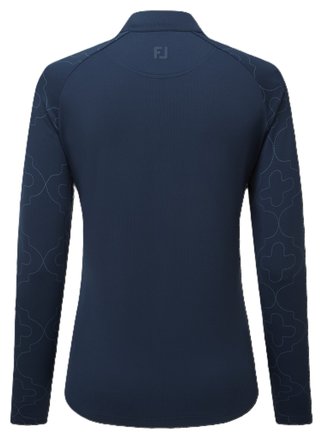 Midlayer Full Zip Printed Sleeve Damen Sweatshirt, dunkelblau