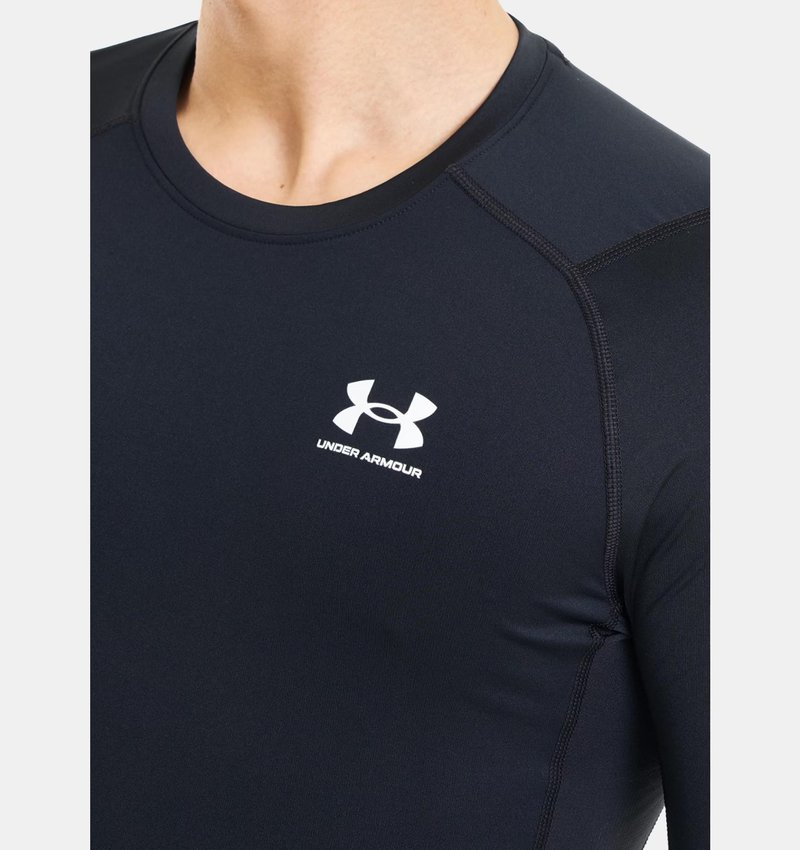 Under Armour HeatGear Herren Kompressions-Shirt, schwarz/weiß